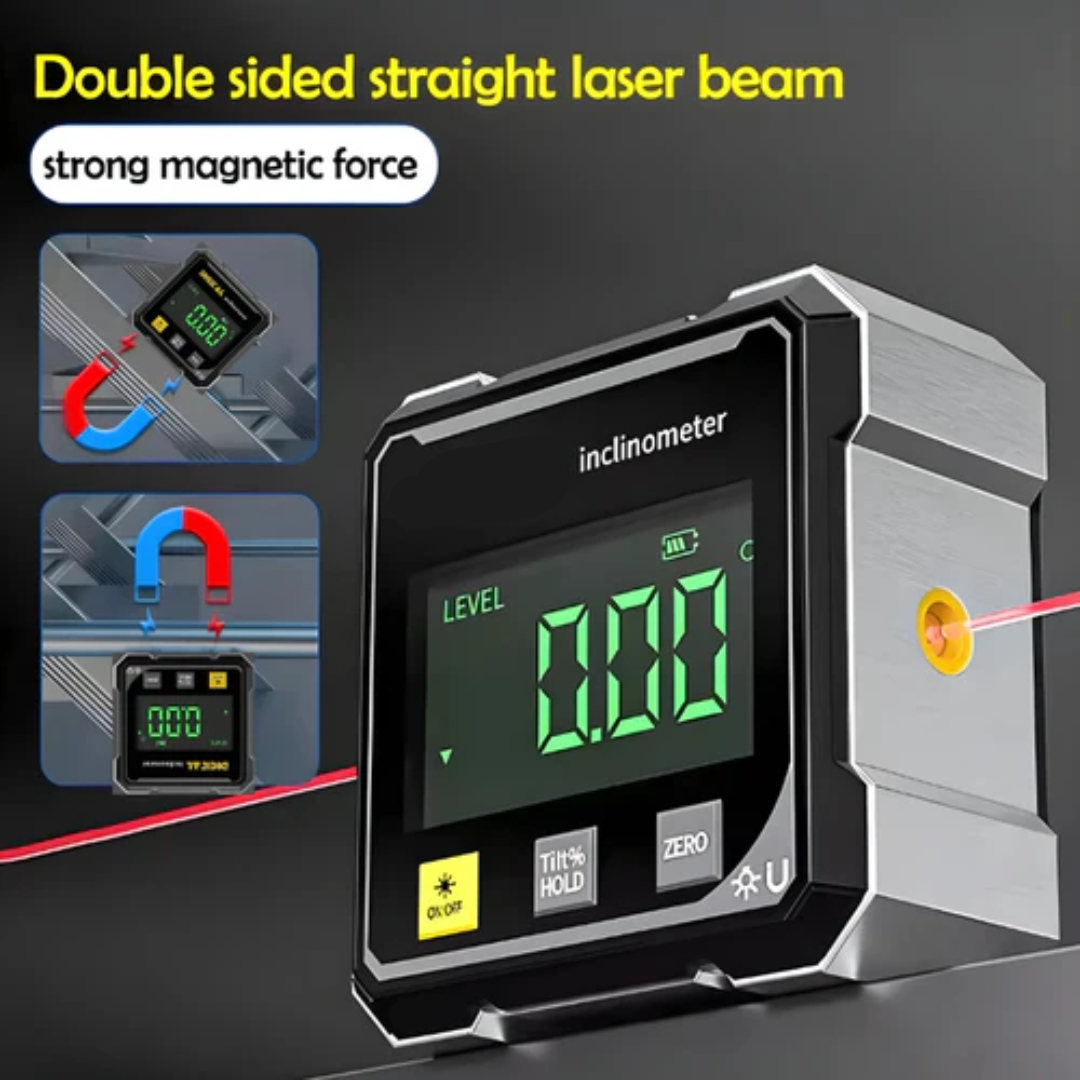 Globetrek° DigitalInclinometer: Numérique Magnétique Côtés Laser Inclinomètre