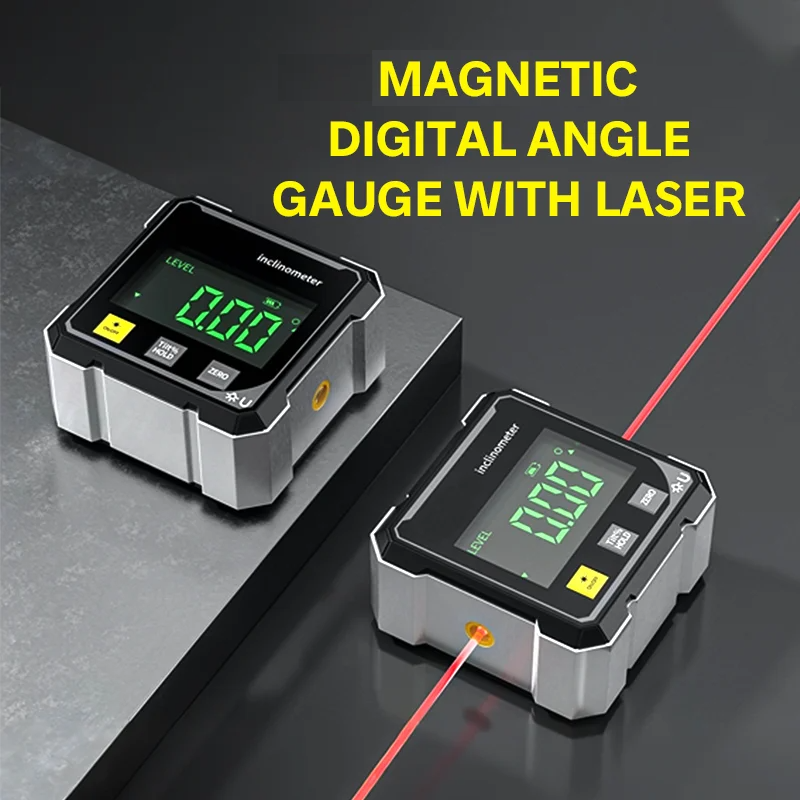 Globetrek° DigitalInclinometer: Numérique Magnétique Côtés Laser Inclinomètre